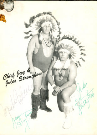 Jay Strongbow & Jules Strongbow dual signed 8x10 Photo