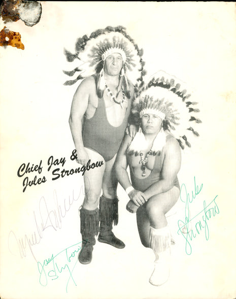 Jay Strongbow & Jules Strongbow dual signed 8x10 Photo