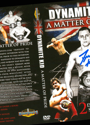 Dynamite Kid signed DVD Cover (no discs)