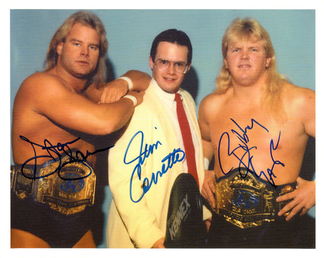 Midnight Express - Stan Lane, Bobby Eaton & Jim Cornette triple signed 8x10 Photo