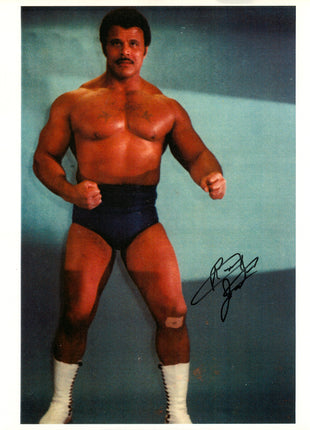 Foto firmada de Rocky Johnson de 8x10