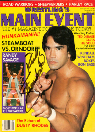 Ricky Steamboat signed Magazine Page