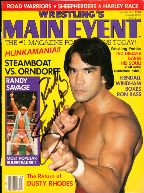 Ricky Steamboat signed Magazine Page