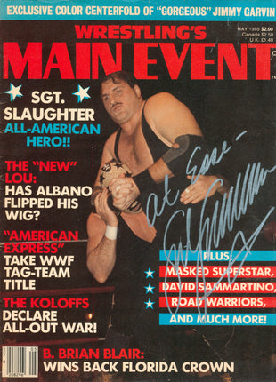 Sgt Slaughter signed Magazine Page