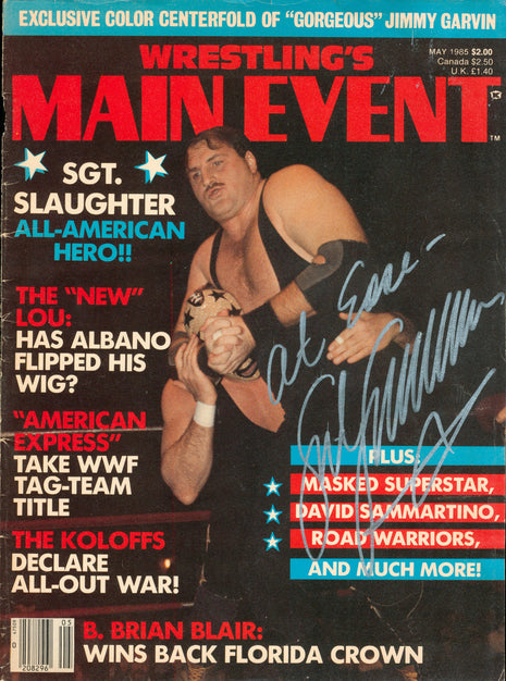 Sgt Slaughter signed Magazine Page