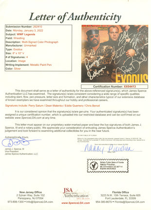 Eddie Guerrero, Dean Malenko, Perry Saturn & Chris Benoit multi-signed 8x10 Photo (w/ JSA)