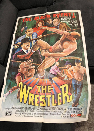 The Wrestler 1974 original 23x47 Movie Poster (Un-signed)