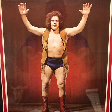 Andre the Giant 23x32 Framed Photo Collection with rookie autograph