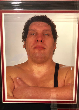 Andre the Giant 23x32 Framed Photo Collection with rookie autograph