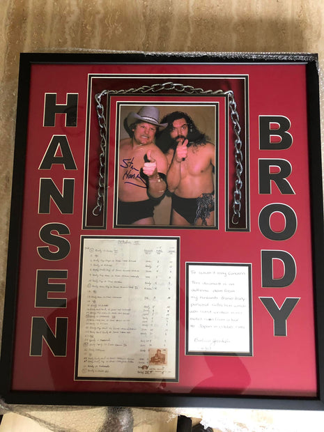 Bruiser Brody & Stan Hansen - Top Fued Framed Shadowbox