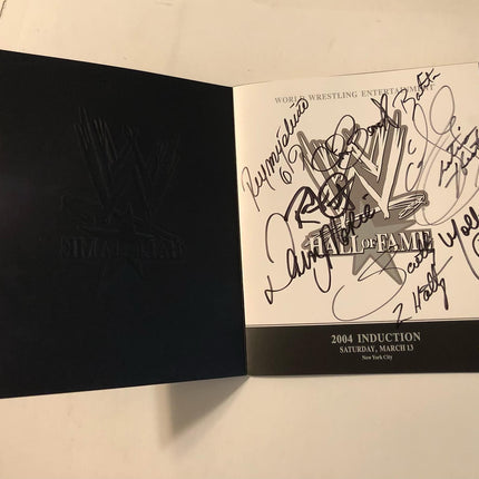 Multi-signed WWE Hall of Fame 2004 Program (8 signatures!)