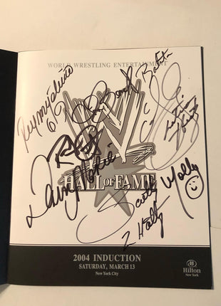Multi-signed WWE Hall of Fame 2004 Program (8 signatures!)