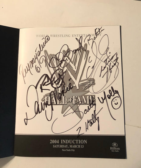Multi-signed WWE Hall of Fame 2004 Program (8 signatures!)
