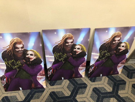 Bray Wyatt signed 20x30 Canvas Art (w/ JSA)