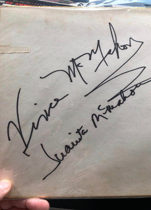 Vince McMahon Sr. & Juanita McMahon dual signed Japanese Shikishi Board