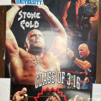 Stone Cold Steve Austin signed 34x22 Wall Posters (w/ Beckett)