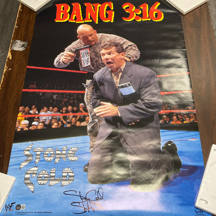 Stone Cold Steve Austin signed 34x22 Wall Posters (w/ Beckett)