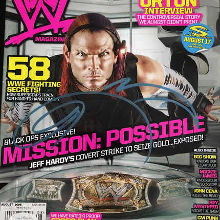Jeff Hardy signed WWE Magazine August 2006 (w/ JSA)