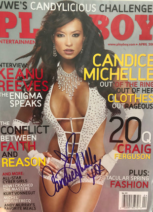 Candice Michelle signed Playboy Magazine