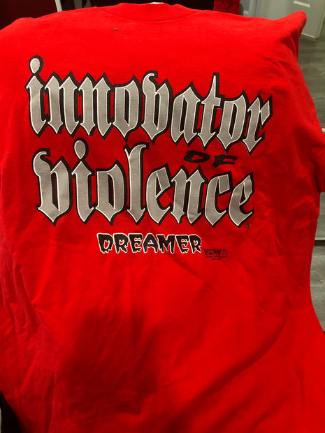 Original ECW Tommy Dreamer Innovator of Violence T-Shirt (Size: XXL / Worn)