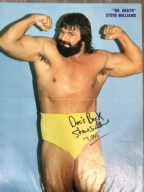 Dr. Death Steve Williams signed Magazine Poster