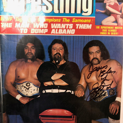 Lou Albano signed Sports Review Wrestling Magazine (September 1980)