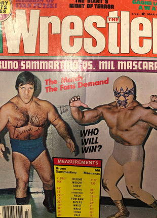 Bruno Sammartino signed The Wrestler Magazine (March 1976)