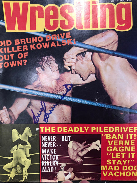 Bruno Sammartino signed Wrestling Magazine (January 1974)