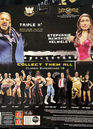 Triple H & Stephanie McMahon dual signed Classic Superstars Action Figures (w/ PSA)