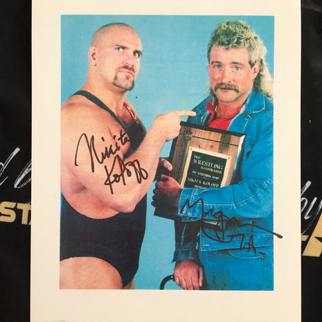 Nikita Koloff and Magnum TA dual signed 8X10 Photo