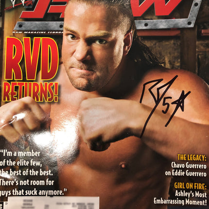 Rob Van Dam signed WWE Raw Magazine February 2006 (w/ JSA)