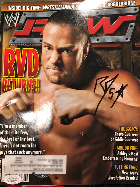 Rob Van Dam signed WWE Raw Magazine February 2006 (w/ JSA)