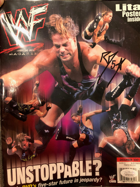 Rob Van Dam signed WWF Magazine December 2001 (w/ JSA)