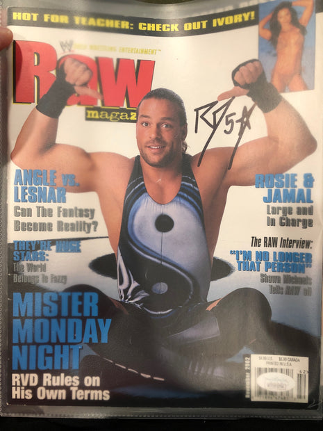 Rob Van Dam signed WWE Raw Magazine November 2002 (w/ JSA)