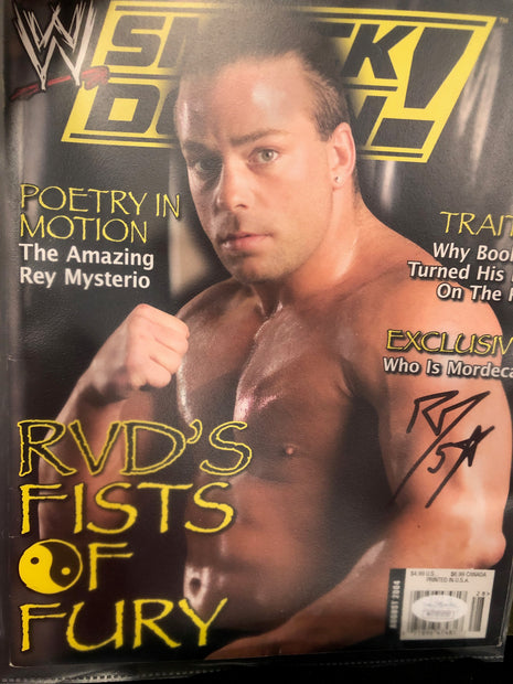 Rob Van Dam signed WWE Smackdown Magazine August 2004 (w/ JSA)