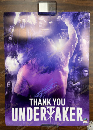 Undertaker signed Thank You 18x24 Wall Poster (w/ JSA)