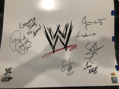 WWE Logo multi-signed 16x20 Photo
