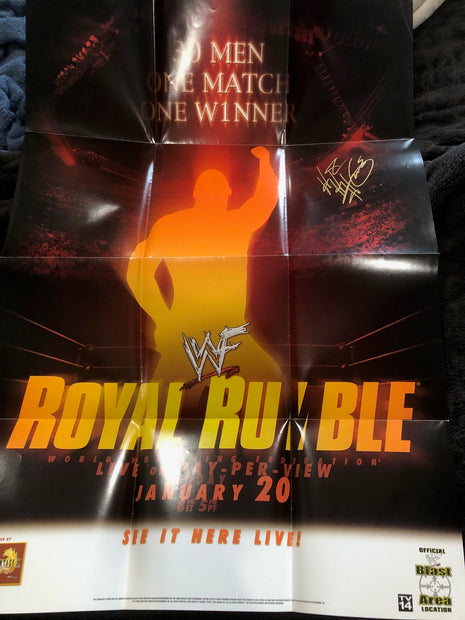 Triple H signed 24x36 Royal Rumble PPV Poster