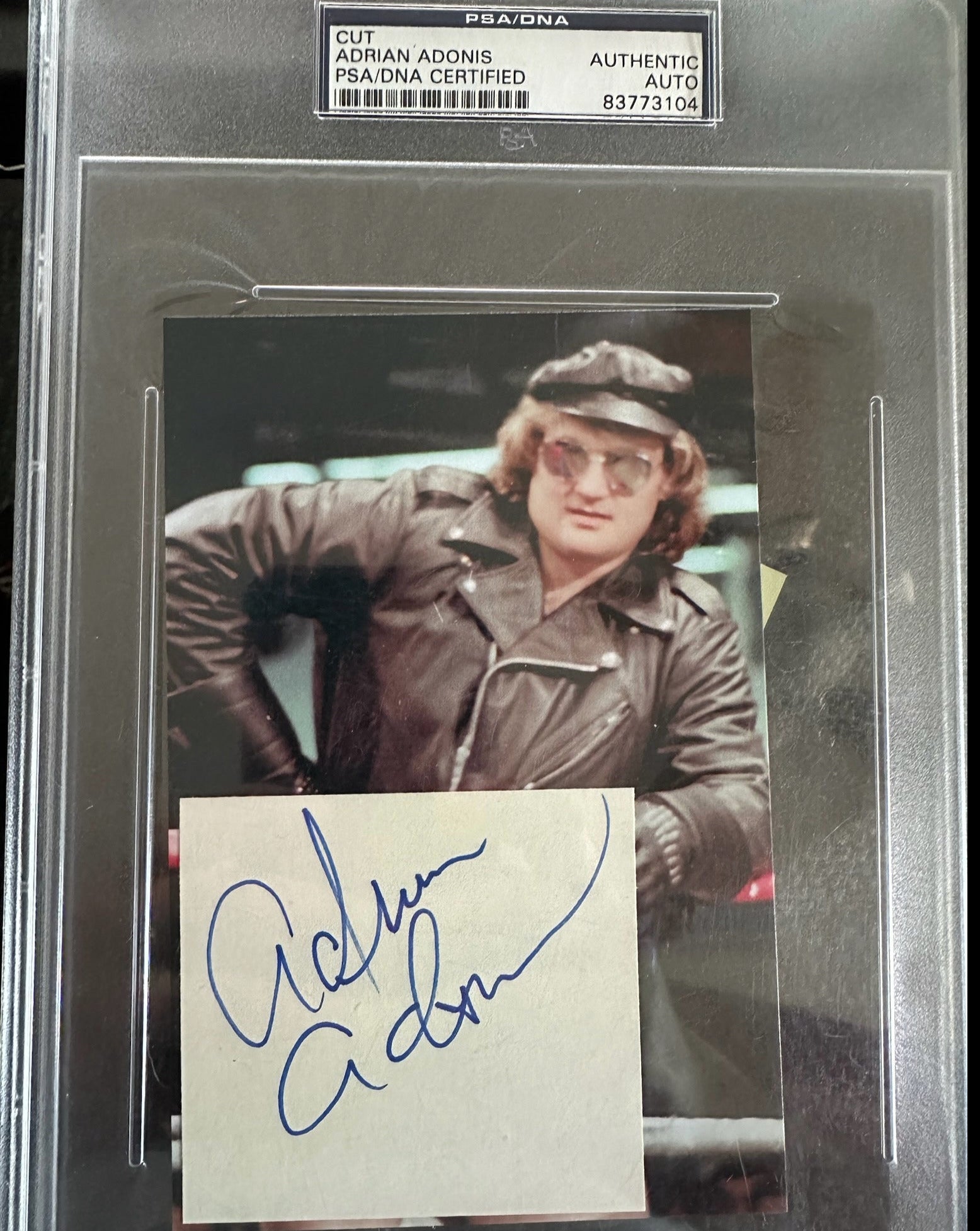 Adrian Adonis signed 4x6 Photo (Encapsulated w/ PSA) – Signed By Superstars