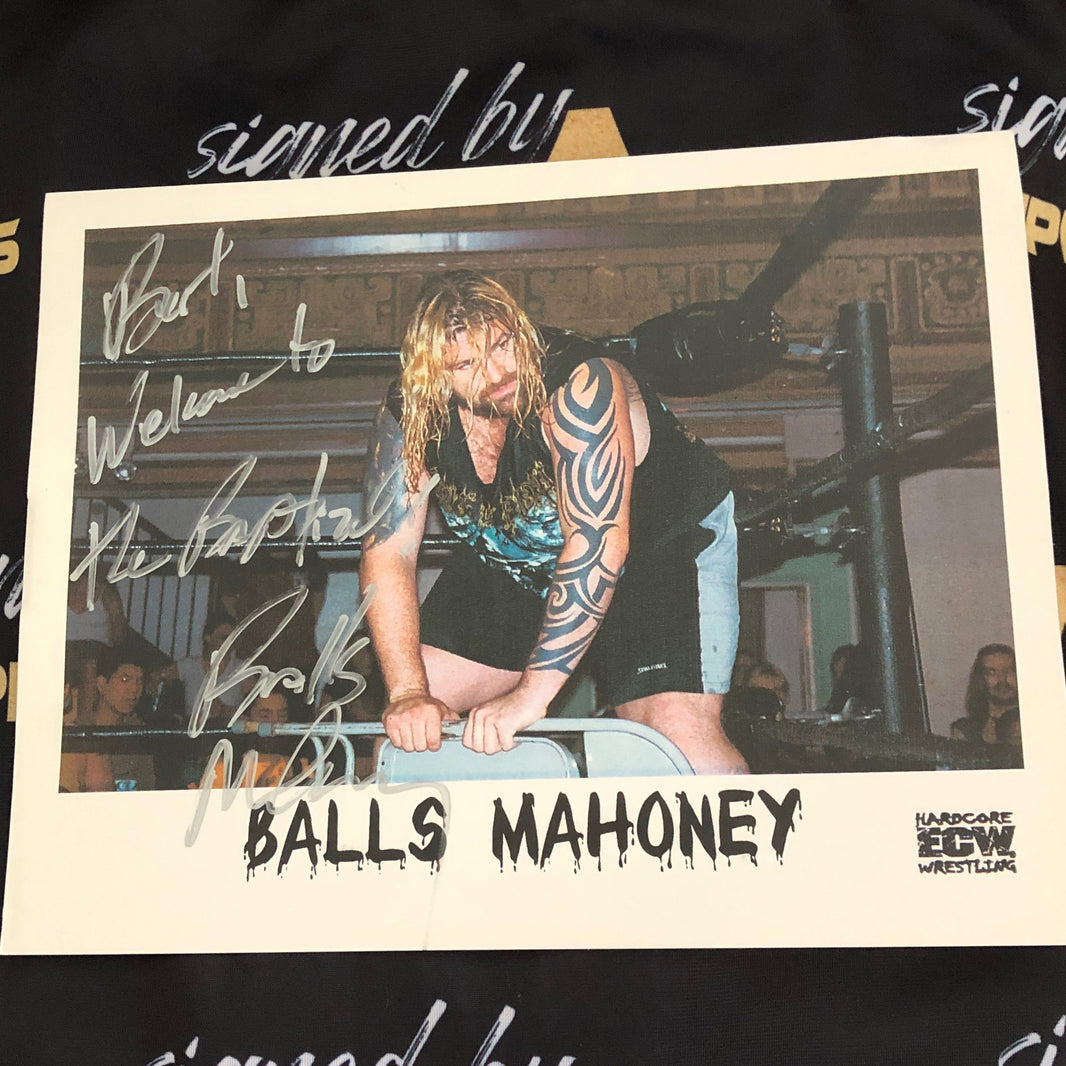 Balls Mahoney signed 8x10 Photo Signed By Superstars