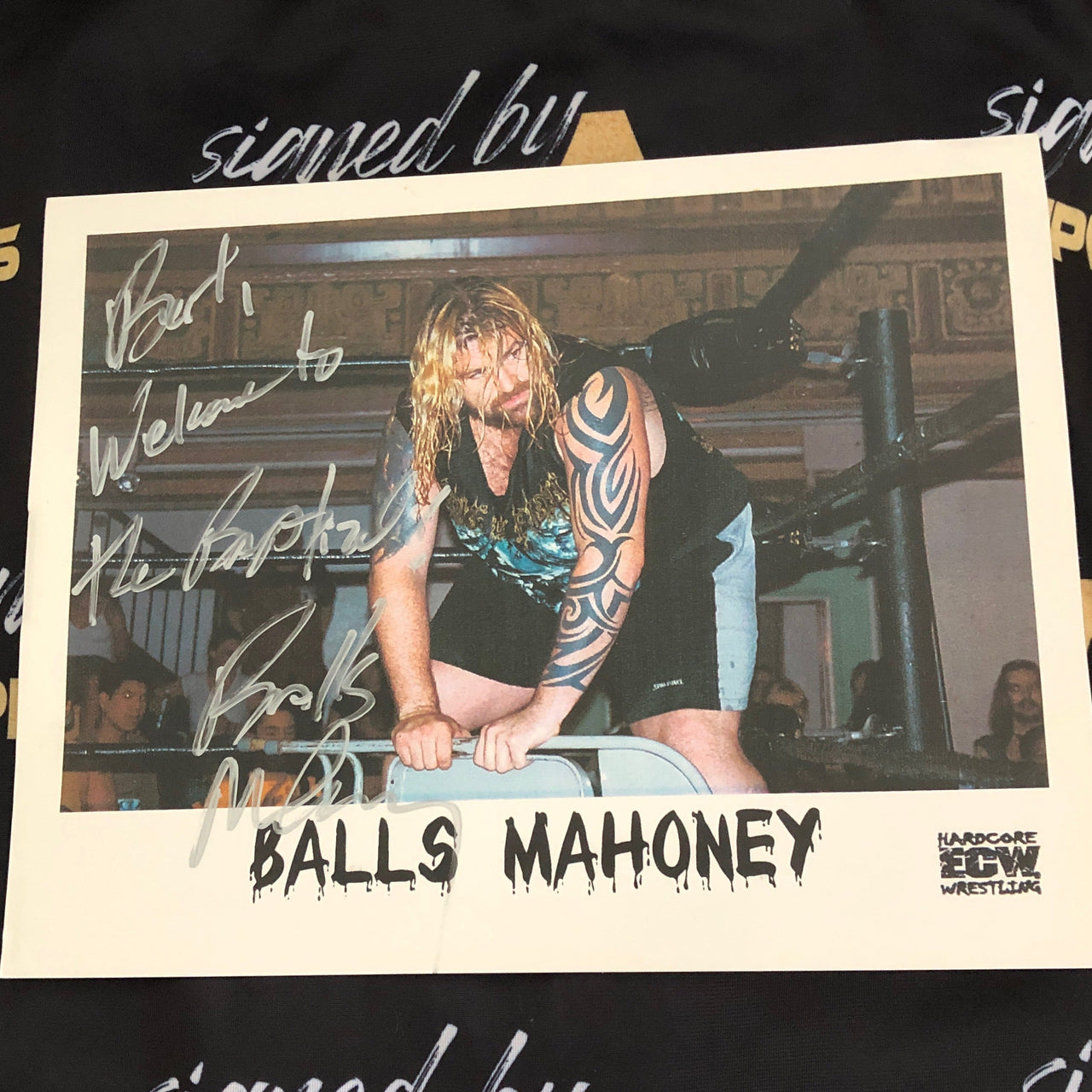 Balls Mahoney signed 8x10 Photo Signed By Superstars