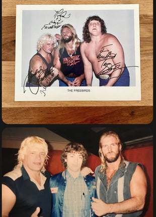 Michael Hayes, Terry Gordy & Buddy Roberts triple signed 8x10 Photo