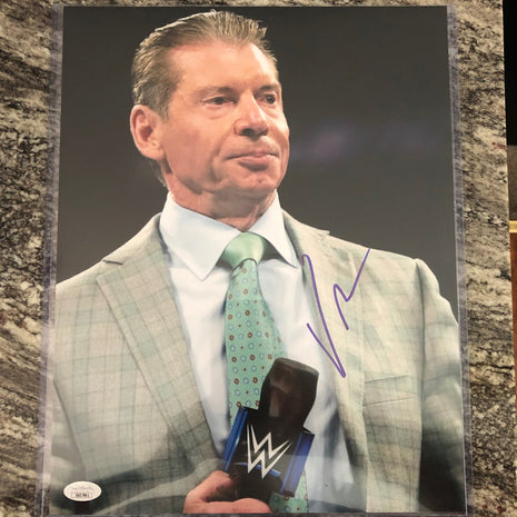 Vince McMahon signed 11x14 Photo (w/ JSA)