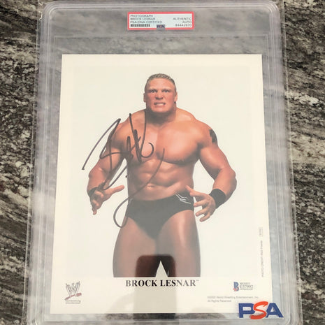 Brock Lesnar signed 8x10 Photo (Encapsulated w/ PSA-DNA)