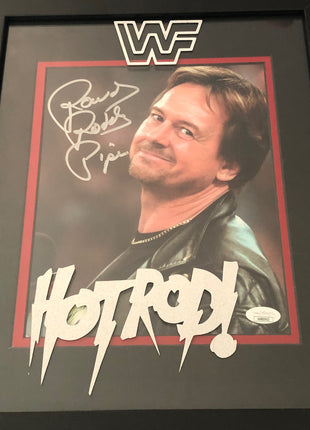 Rowdy Roddy Piper signed Photo (Framed w/ JSA)