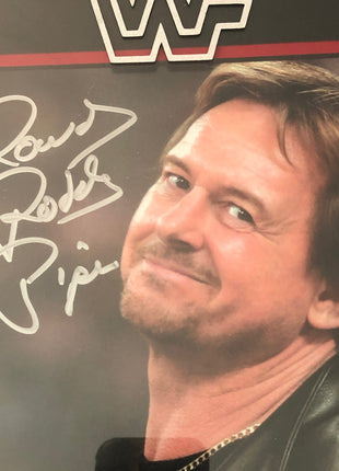 Rowdy Roddy Piper signed Photo (Framed w/ JSA)