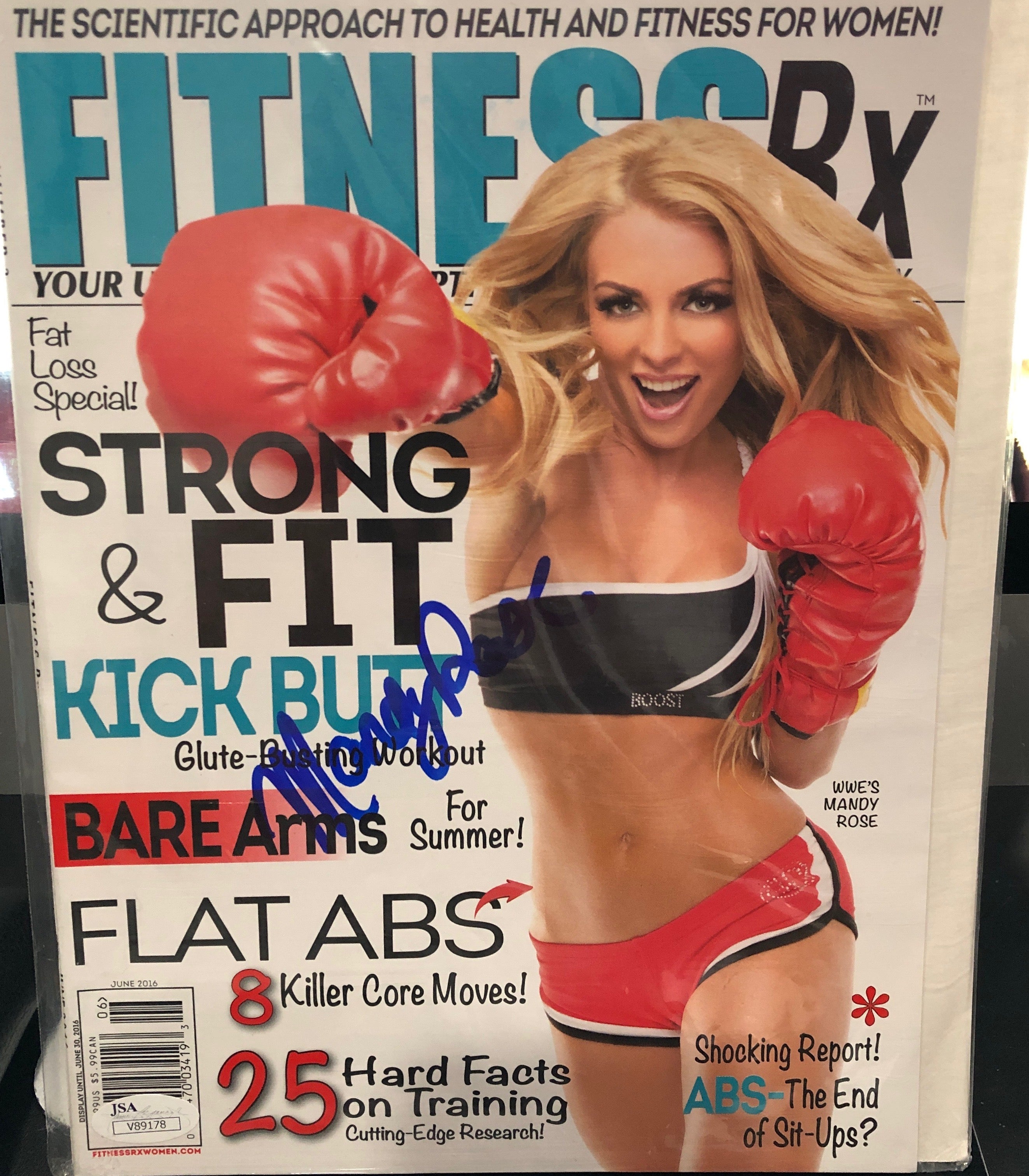 Mandy Rose signed Fitness Rx Magazine (w/ JSA) – Signed By Superstars