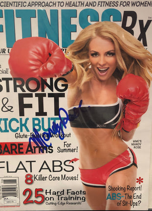 Mandy Rose signed Fitness Rx Magazine (w/ JSA)