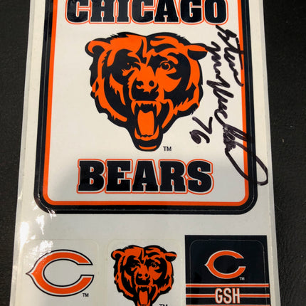 Steve McMichael signed Chicago Bears Stickers