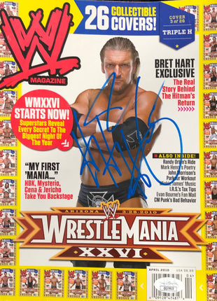 Triple H signed WWE Magazine April 2010 (w/ JSA)